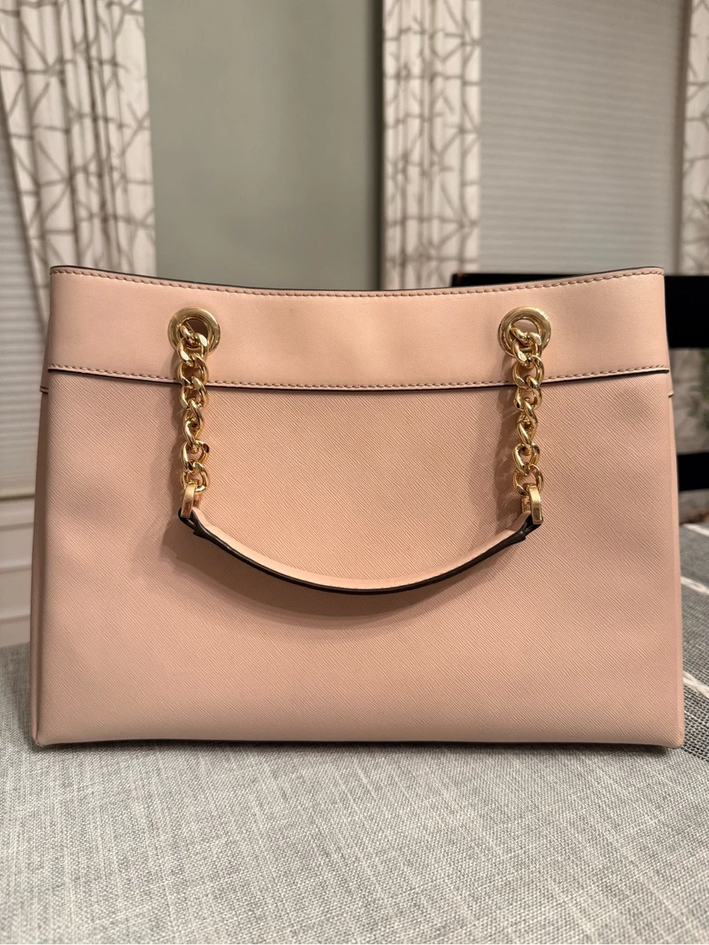 Michael Kors Blush Lori Satchel: Leather Chain-Handle Tote